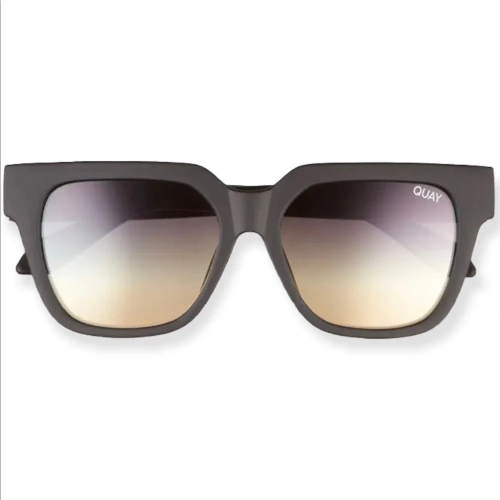 Quay Australia PSA Matte Black Gold Sunglasses NWT - Picture 3 of 9